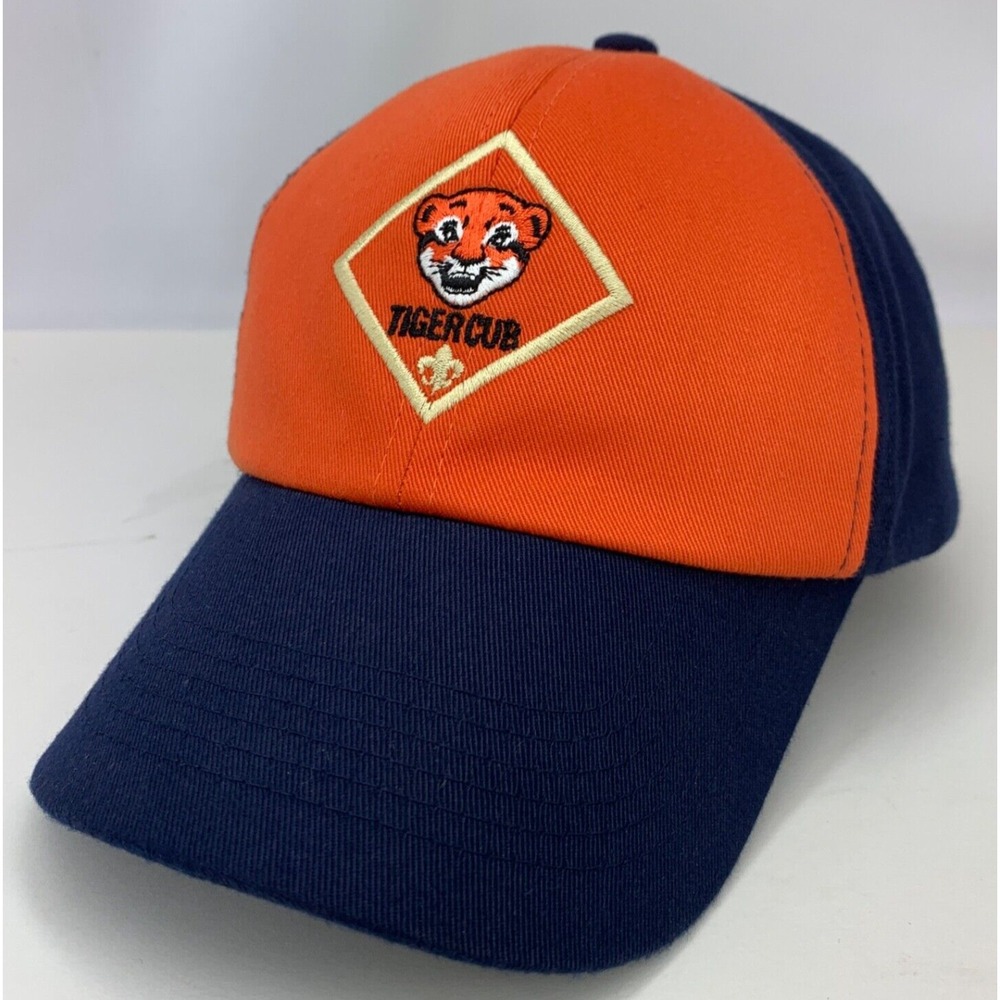 Tiger Cub Hat Size S/M Boy Scouts of America BSA Orange Blue Adjustable Cap